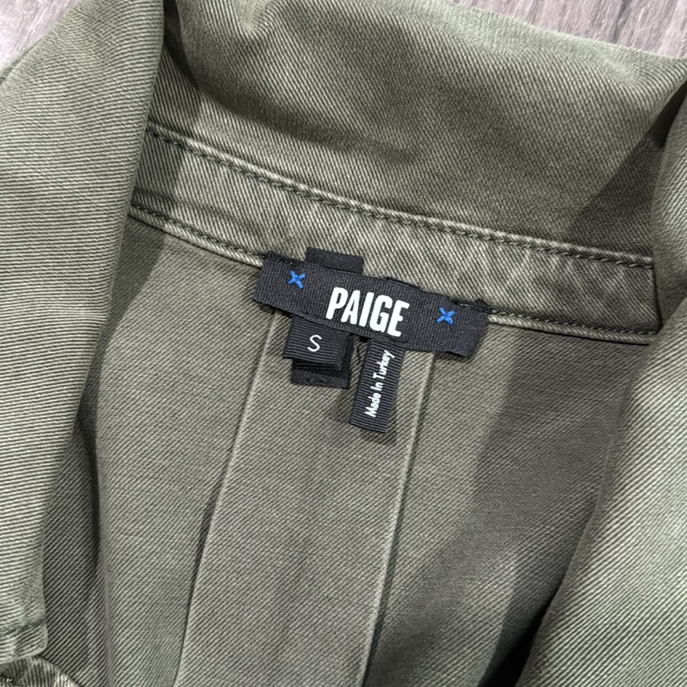 Paige Pacey Collared Jacket in vintage ivy green S - Picture 7 of 9